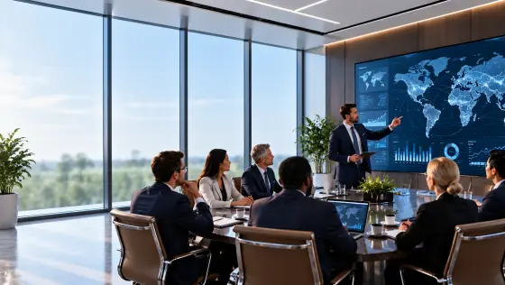 Two member businesses working a project together